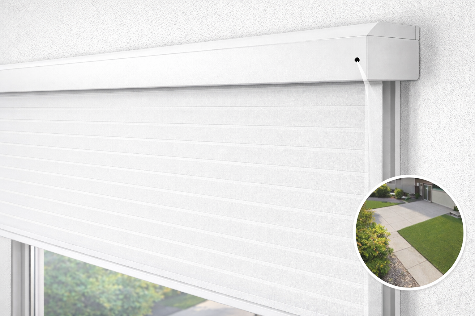 BlindsGuard Pro blind with integrated security camera