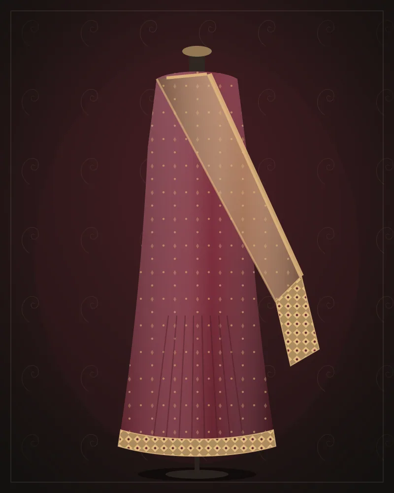 Banarasi Katan Silk Saree — Maroon & Gold