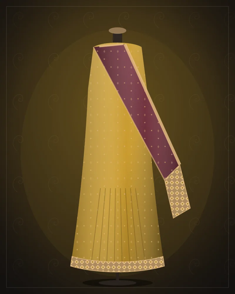 Bandhani Georgette Saree — Mustard
