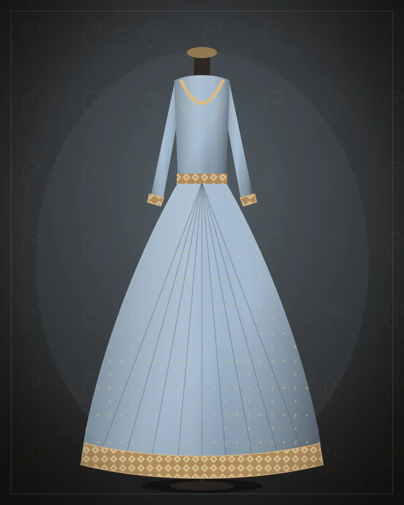 Chanderi Gota Anarkali Set — Powder Blue