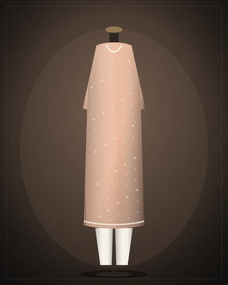 Chikankari Mul Kurti — Peach