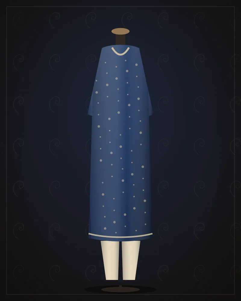 Dabu Block-Print Cotton Kurta — Indigo