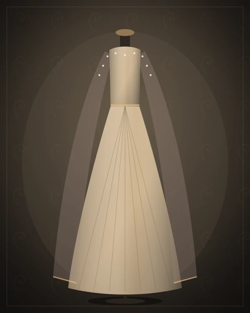 Draped Cape Gown — Champagne