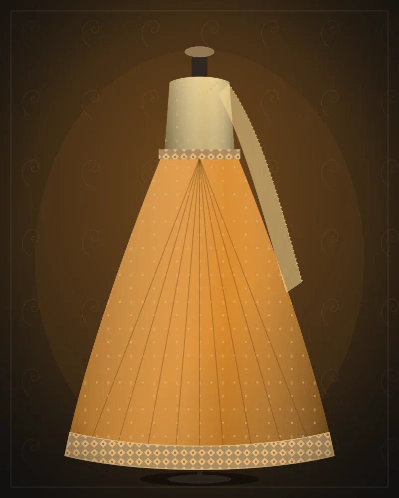 Gota Patti Lehenga — Marigold