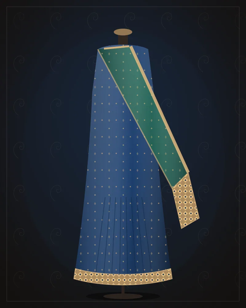 Paithani Silk Saree — Peacock Blue