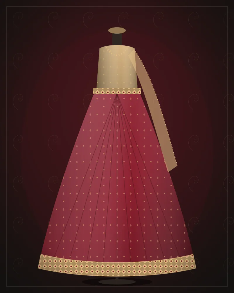 Zardozi Bridal Lehenga Set — Crimson